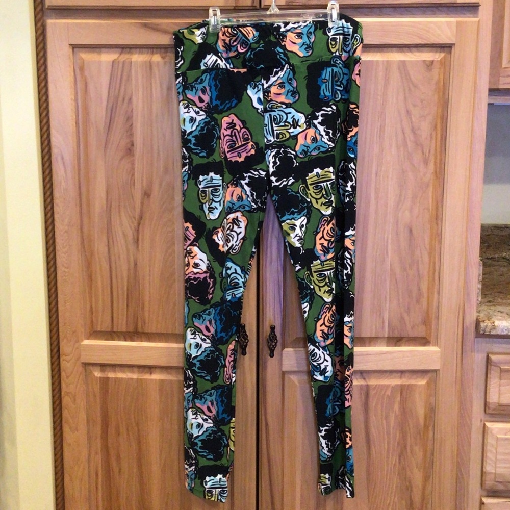 LuLaRoe Halloween Frankenstein Leggings TC Tall & Curvy